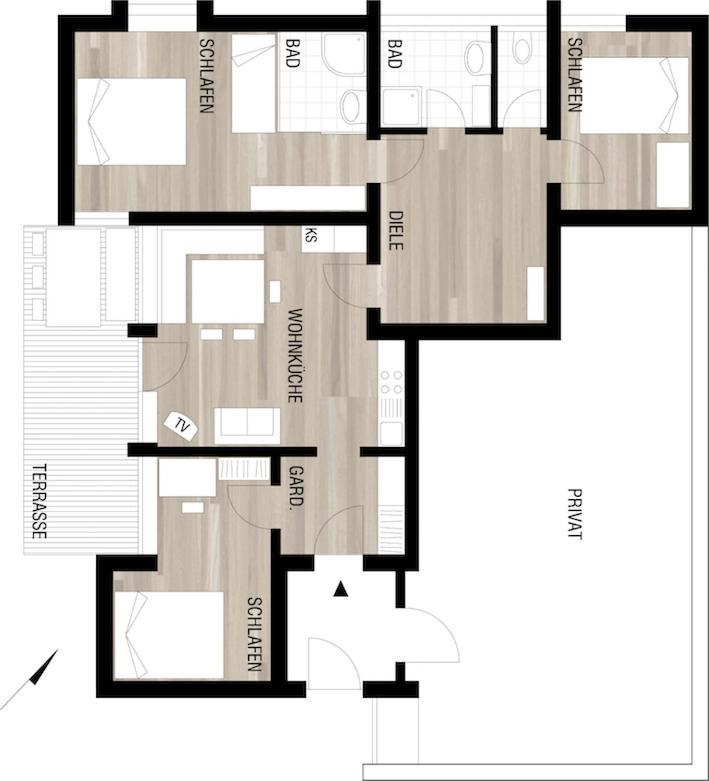 Haus Gueatli Apartment Gaschurn Exterior foto